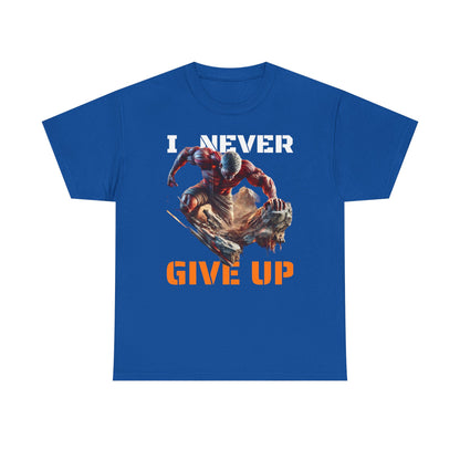 CAMISETA HOMBRE ALFA "I NEVER GIVE UP".(USA).