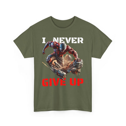 CAMISETA HOMBRE ALFA "I NEVER GIVE UP".(USA).