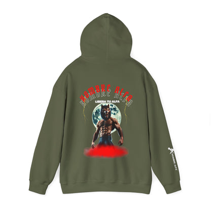 SUDADERA CON GORRO HOMBRE ALFA "LIBERA TU ALFA"(USA).