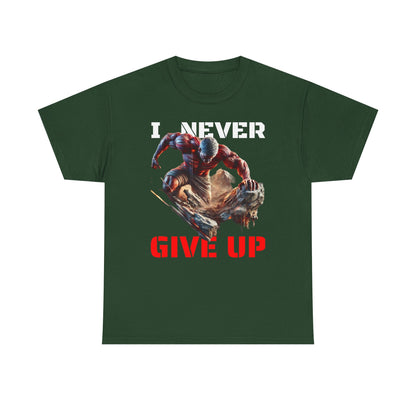 CAMISETA HOMBRE ALFA "I NEVER GIVE UP".(USA).