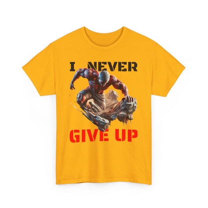 CAMISETA HOMBRE ALFA "I NEVER GIVE UP".(USA).