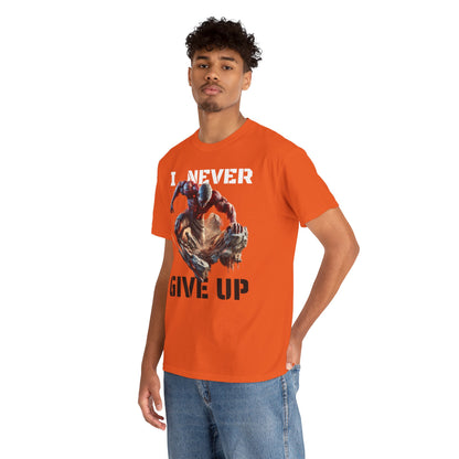 CAMISETA HOMBRE ALFA "I NEVER GIVE UP".(USA).