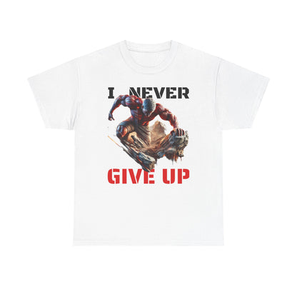CAMISETA HOMBRE ALFA "I NEVER GIVE UP".(USA).