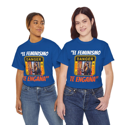 CAMISETA HOMBRE ALFA "EL FEMINISMO TE ENGAÑA".(EUROPA)