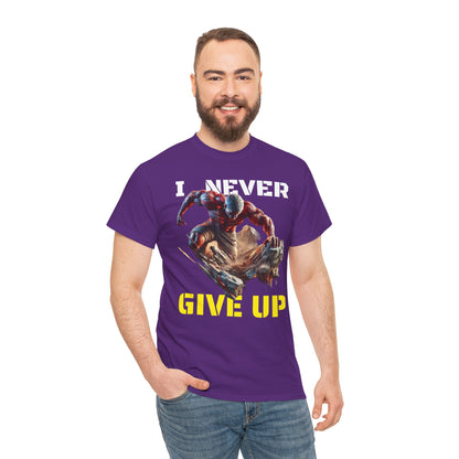 CAMISETA HOMBRE ALFA "I NEVER GIVE UP".(USA).