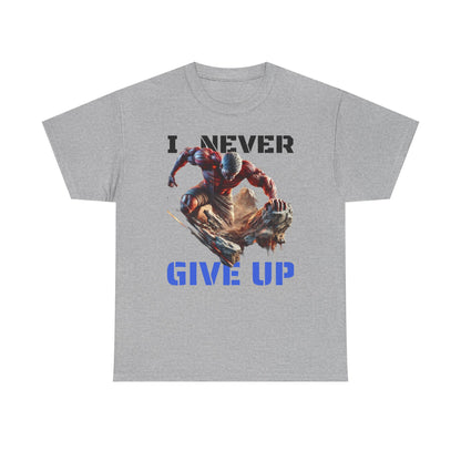 CAMISETA HOMBRE ALFA "I NEVER GIVE UP".(USA).
