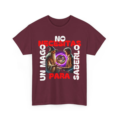 CAMISETA HOMBRE ALFA "NO NECESITAS UN MAGO.."(EUROPA).