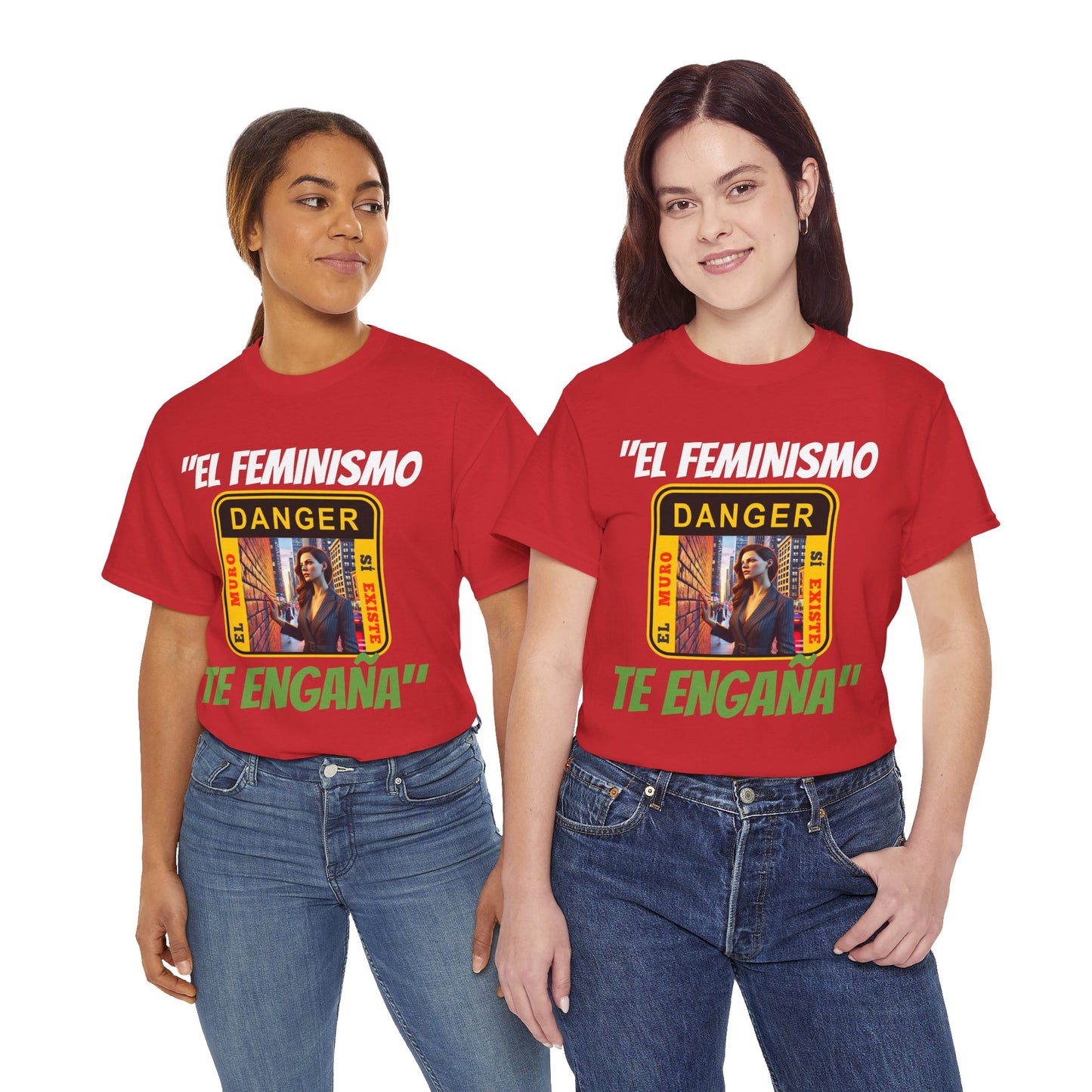 CAMISETA HOMBRE ALFA "EL FEMINISMO TE ENGAÑA".(EUROPA)