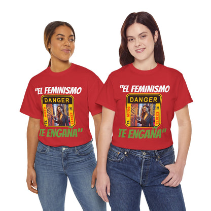 CAMISETA HOMBRE ALFA "EL FEMINISMO TE ENGAÑA".(EUROPA)