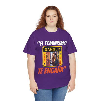 CAMISETA HOMBRE ALFA "EL FEMINISMO TE ENGAÑA".(EUROPA)