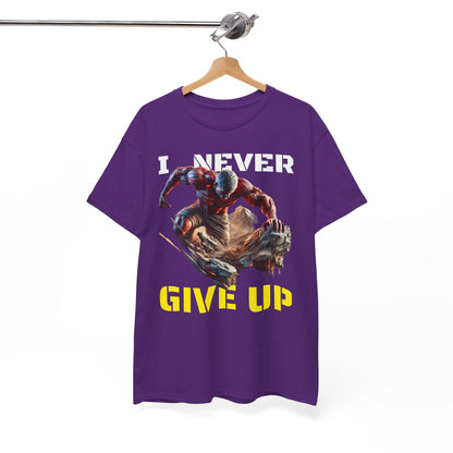 CAMISETA HOMBRE ALFA "I NEVER GIVE UP".(USA).