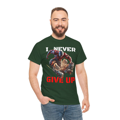 CAMISETA HOMBRE ALFA "I NEVER GIVE UP".(USA).