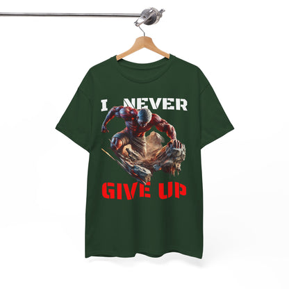 CAMISETA HOMBRE ALFA "I NEVER GIVE UP".(USA).