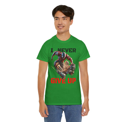 CAMISETA HOMBRE ALFA "I NEVER GIVE UP".(USA).