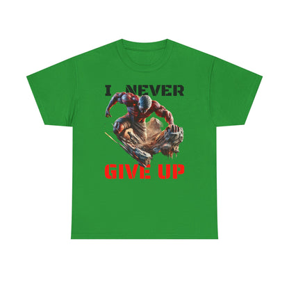 CAMISETA HOMBRE ALFA "I NEVER GIVE UP".(USA).