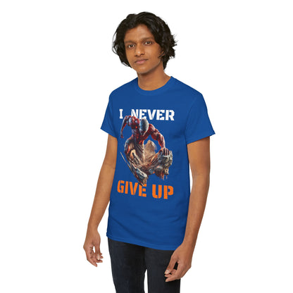 CAMISETA HOMBRE ALFA "I NEVER GIVE UP".(USA).