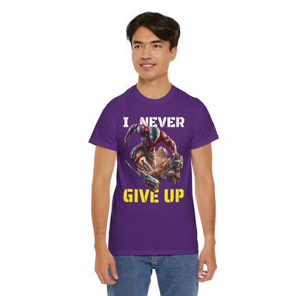 CAMISETA HOMBRE ALFA "I NEVER GIVE UP".(USA).
