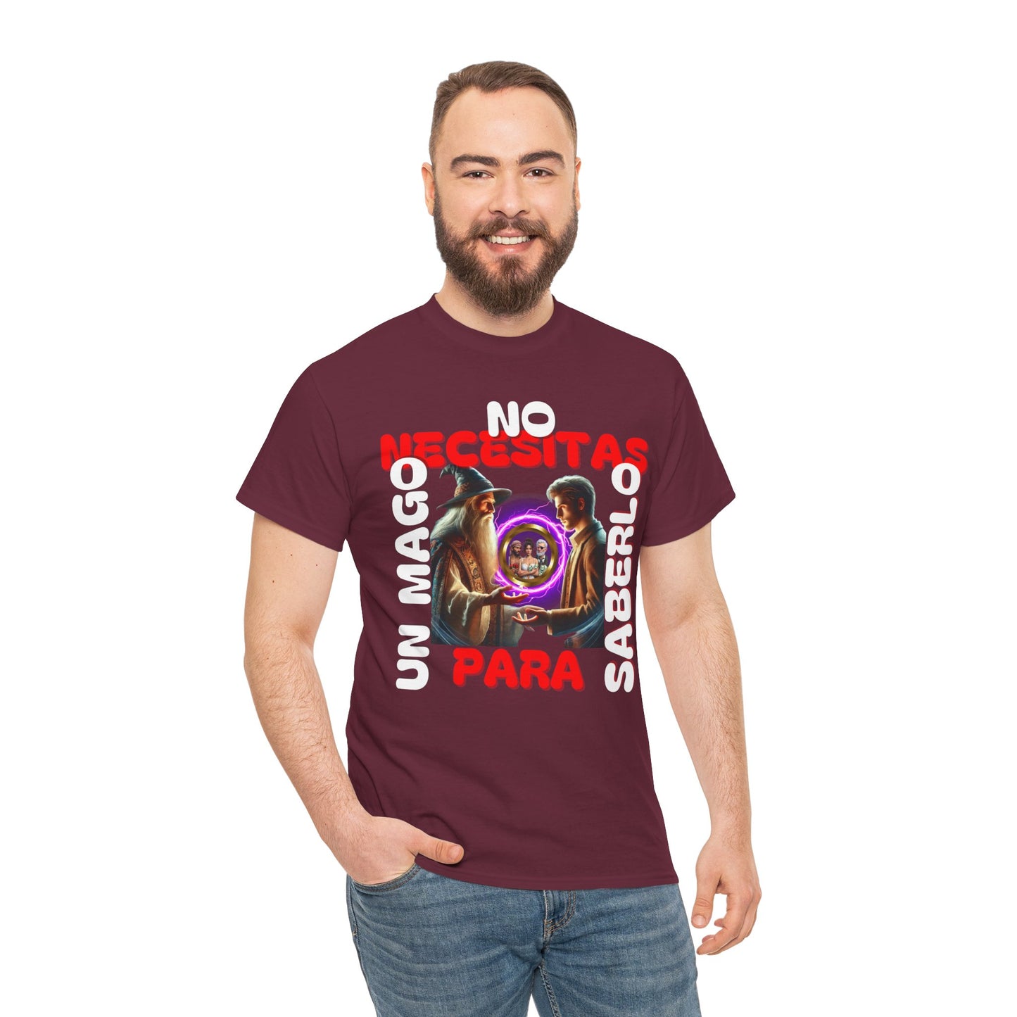 CAMISETA HOMBRE ALFA "NO NECESITAS UN MAGO.."(EUROPA).