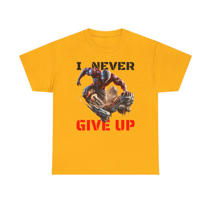 CAMISETA HOMBRE ALFA "I NEVER GIVE UP".(USA).