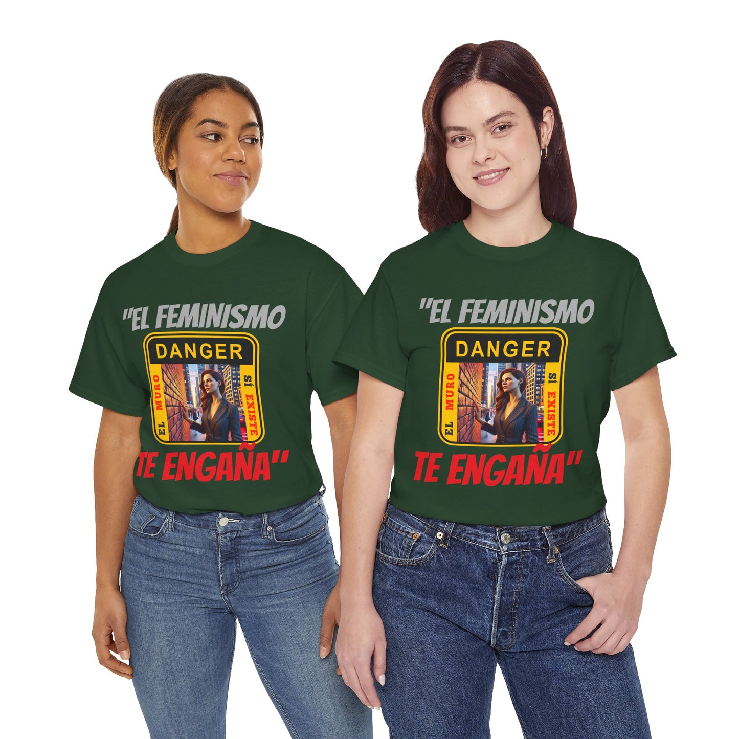 CAMISETA HOMBRE ALFA "EL FEMINISMO TE ENGAÑA".(EUROPA)