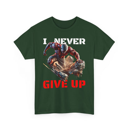 CAMISETA HOMBRE ALFA "I NEVER GIVE UP".(USA).