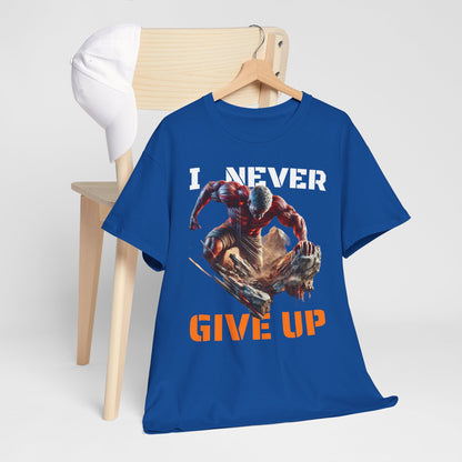 CAMISETA HOMBRE ALFA "I NEVER GIVE UP".(USA).