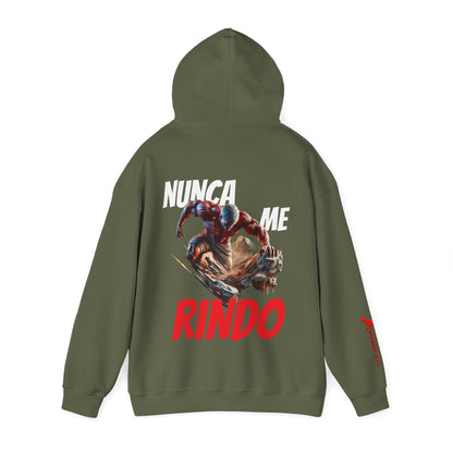 SUDADERA CON GORRO HOMBRE ALFA, "NUNCA ME RINDO".(USA).
