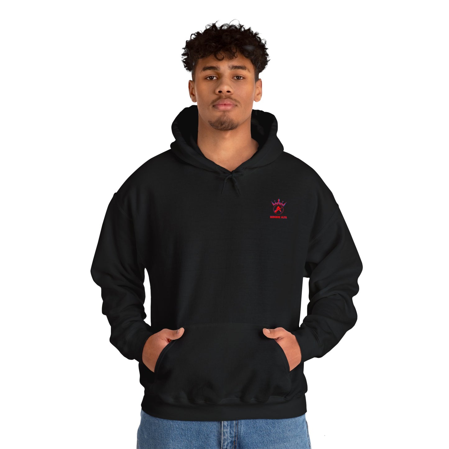 SUDADERA CON GORRO "SÉ UN HOMBRE ALFA". (EUROPA).