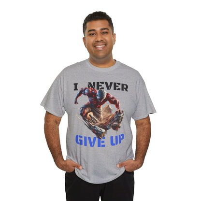 CAMISETA HOMBRE ALFA "I NEVER GIVE UP".(USA).