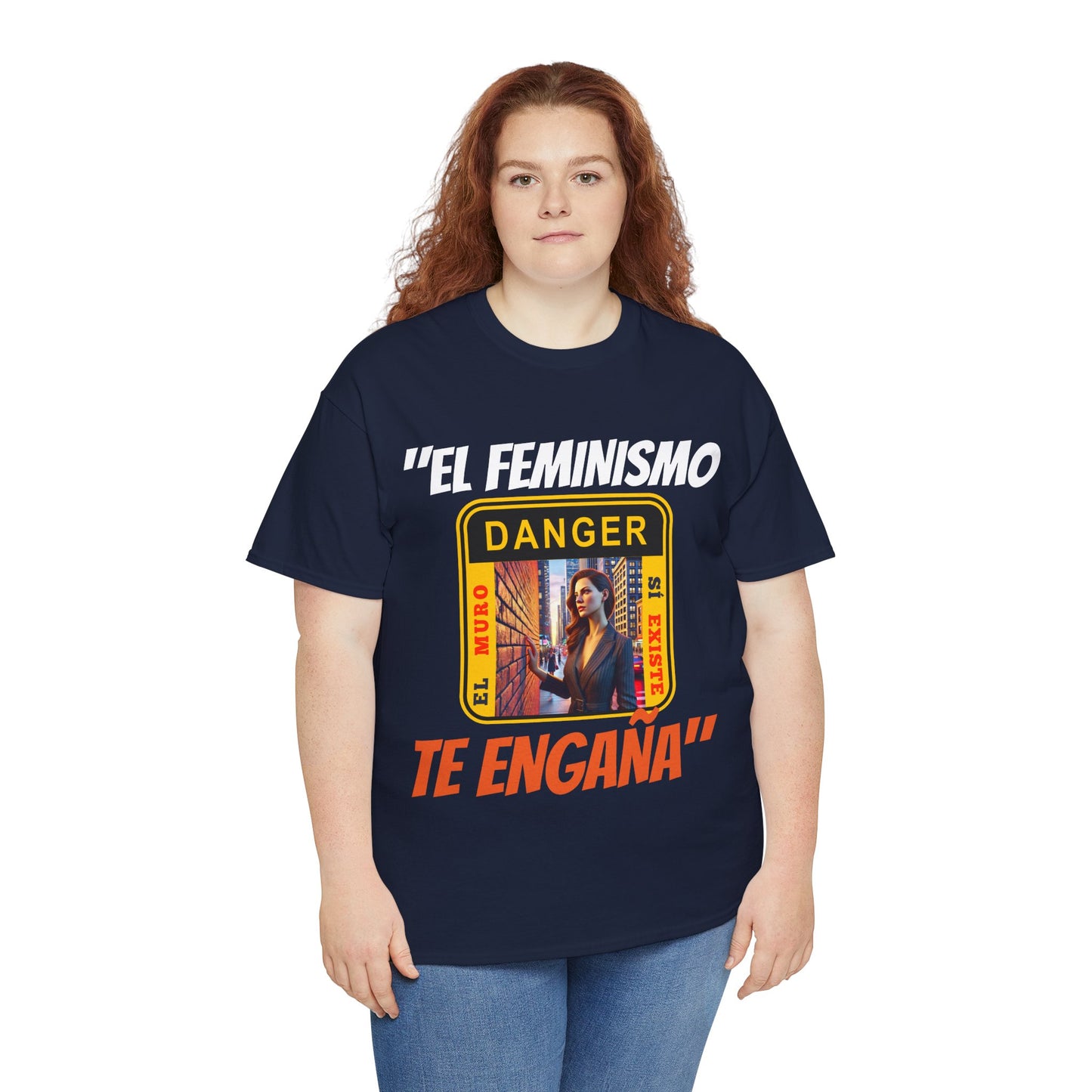 CAMISETA HOMBRE ALFA "EL FEMINISMO TE ENGAÑA".(EUROPA)