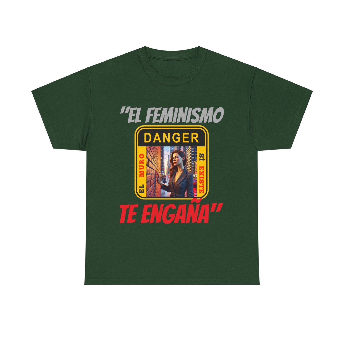 CAMISETA HOMBRE ALFA "EL FEMINISMO TE ENGAÑA".(EUROPA)