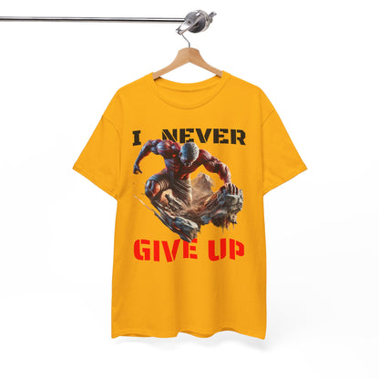 CAMISETA HOMBRE ALFA "I NEVER GIVE UP".(USA).