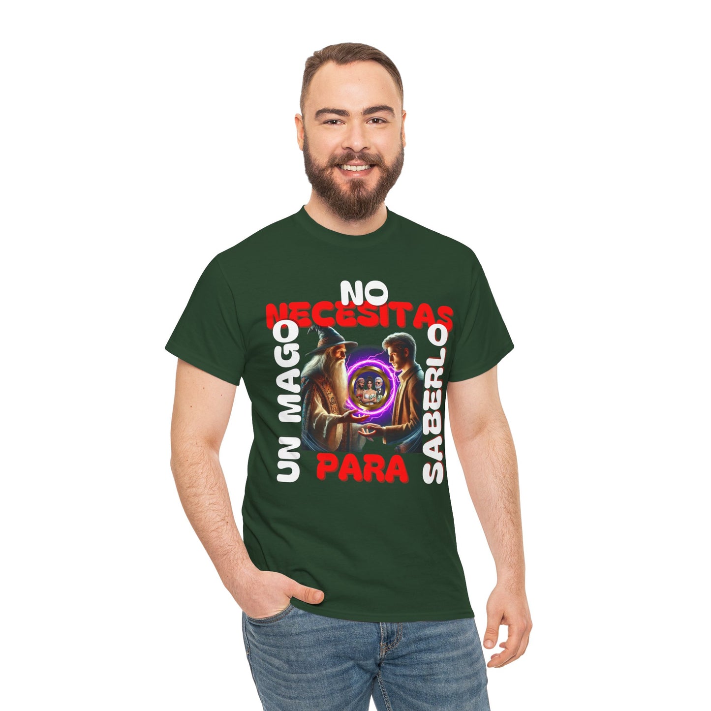 CAMISETA HOMBRE ALFA "NO NECESITAS UN MAGO.."(EUROPA).
